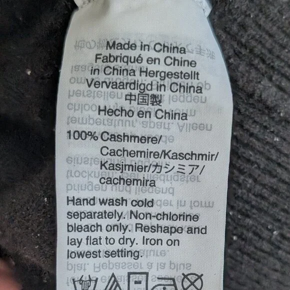 J.Crew Cashmere V Neck Sweater, Black, Size Medium - Picture 4 of 4